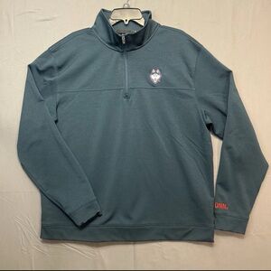 University Of Conn  Captivating Apparel Quarter Zip Pullover Size XXL Green (D1)